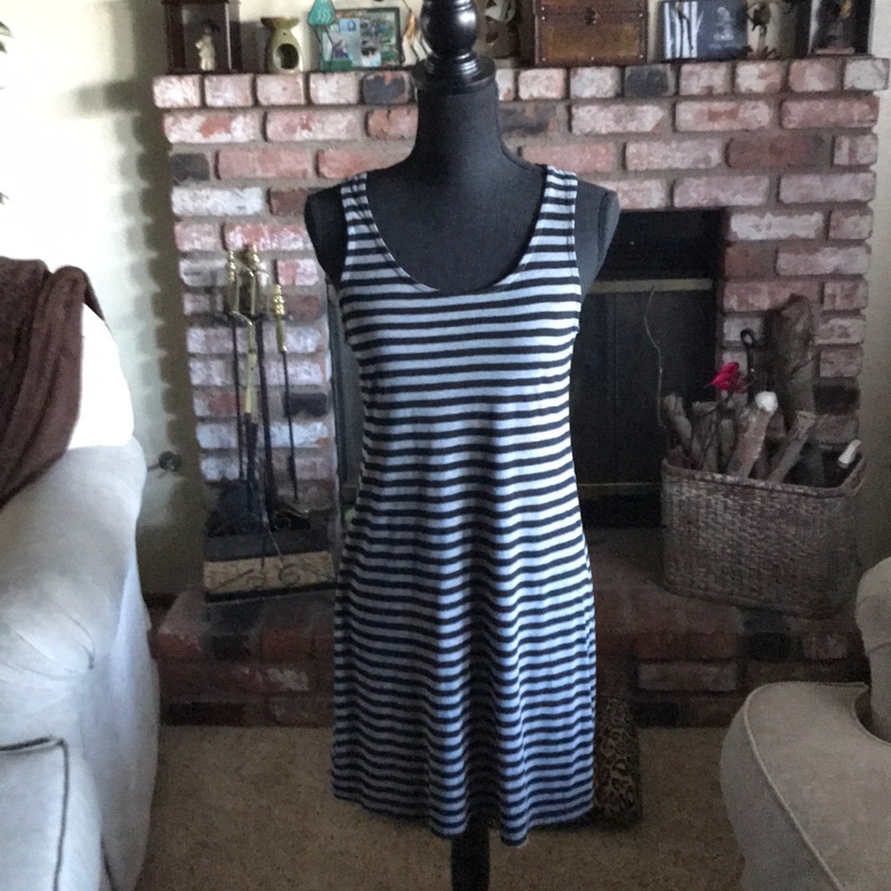 Just Love Gray & Black Sling Tee-Shirt Dress